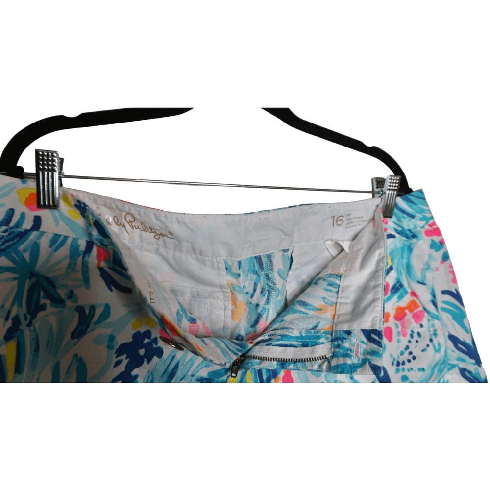 Lilly Pulitzer 5” Callahan Sz 16 Summer Shorts Serene Blue Tippy Top - Picture 3 of 6